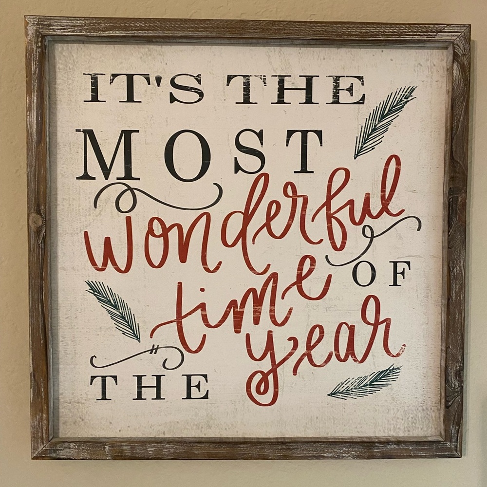 Its The Most Wonderful Time Of The Year Wood Sign